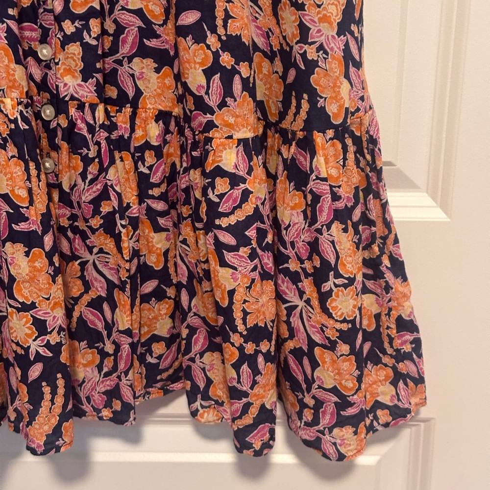 J. Crew Button-Front Cotton Voile Beach Dress in Painted Block Print - Picture 5 of 12